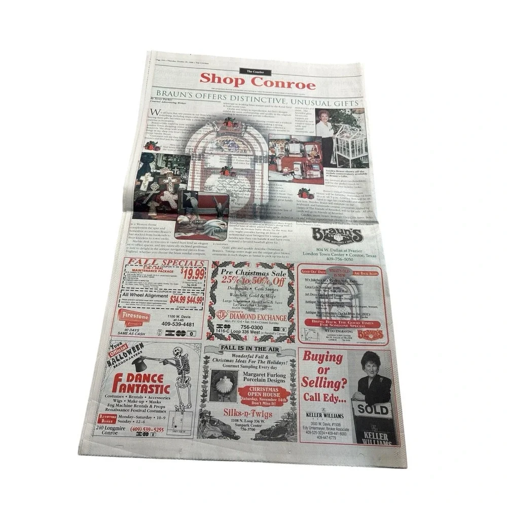 Vintage The Courier 1998 Newspapers Lot Texas Local News Sports